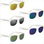GH6208 Rubberized Mirrored Malibu Sunglasses With Custom Imprint